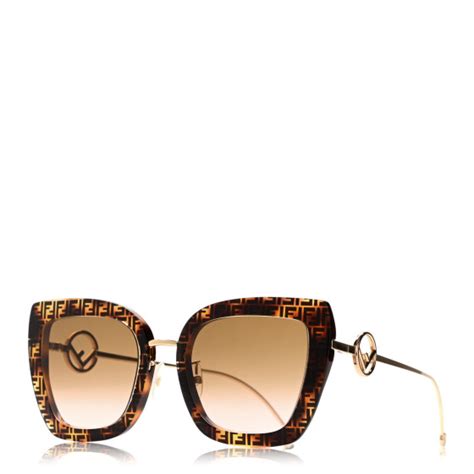 FENDI Acetate Metal F is Fendi Square Cat Eye Sunglasses FF 